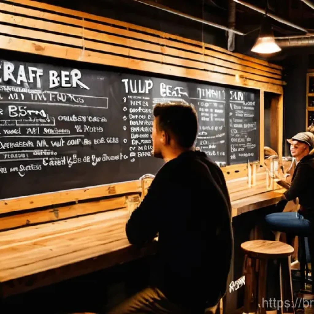 수제맥주 경쟁 시장 분석 - **Image Prompt: The Golden Age of Craft Beer**
A vibrant, bustling craft brewery with a diverse ...